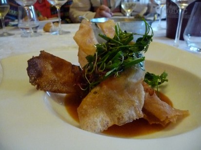 leg28.croustillant de gambas piperade